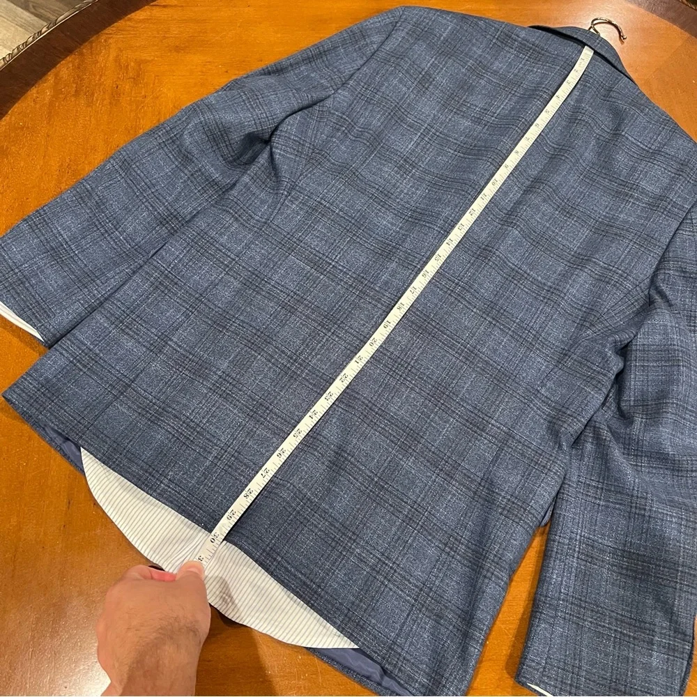 Lauren Ralph Lauren Men’s 2-Button Single Vent Glen Plaid Blazer Blue 38R Jacket